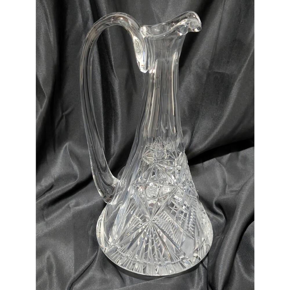 Cut Lead Crystal Glass Decanter with Stopper Excellent Condition 16.5" Tall - Picture 8 of 9